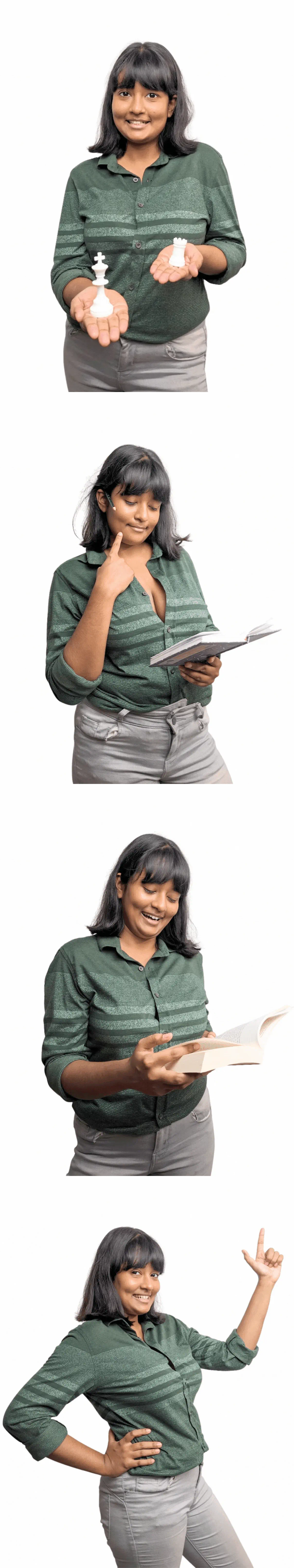 Ritika standing here to show her confidence